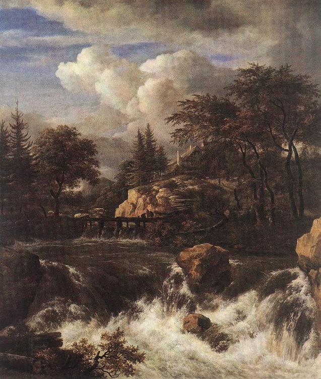 Jacob van Ruisdael Waterfall in a Rocky Landscape China oil painting art